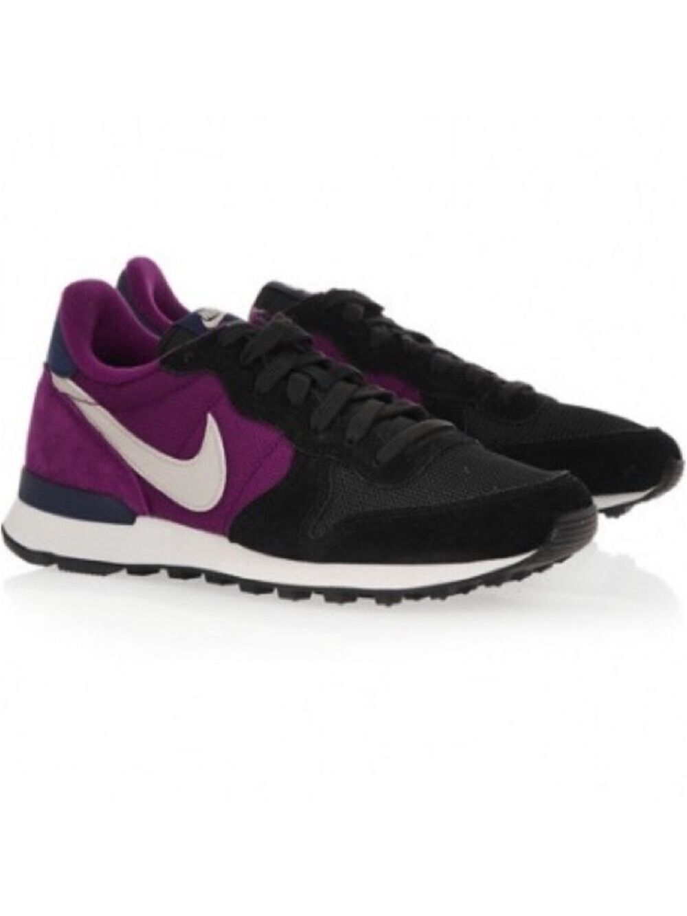 NIKE Internationalist Suede Mesh Sneakers Purple Black Size 7.5
